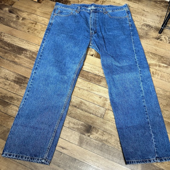 Levis 505 Jeans Pants Regular Fit Straight‎ Leg Mens 42x30 Denim A1 - Picture 1 of 5